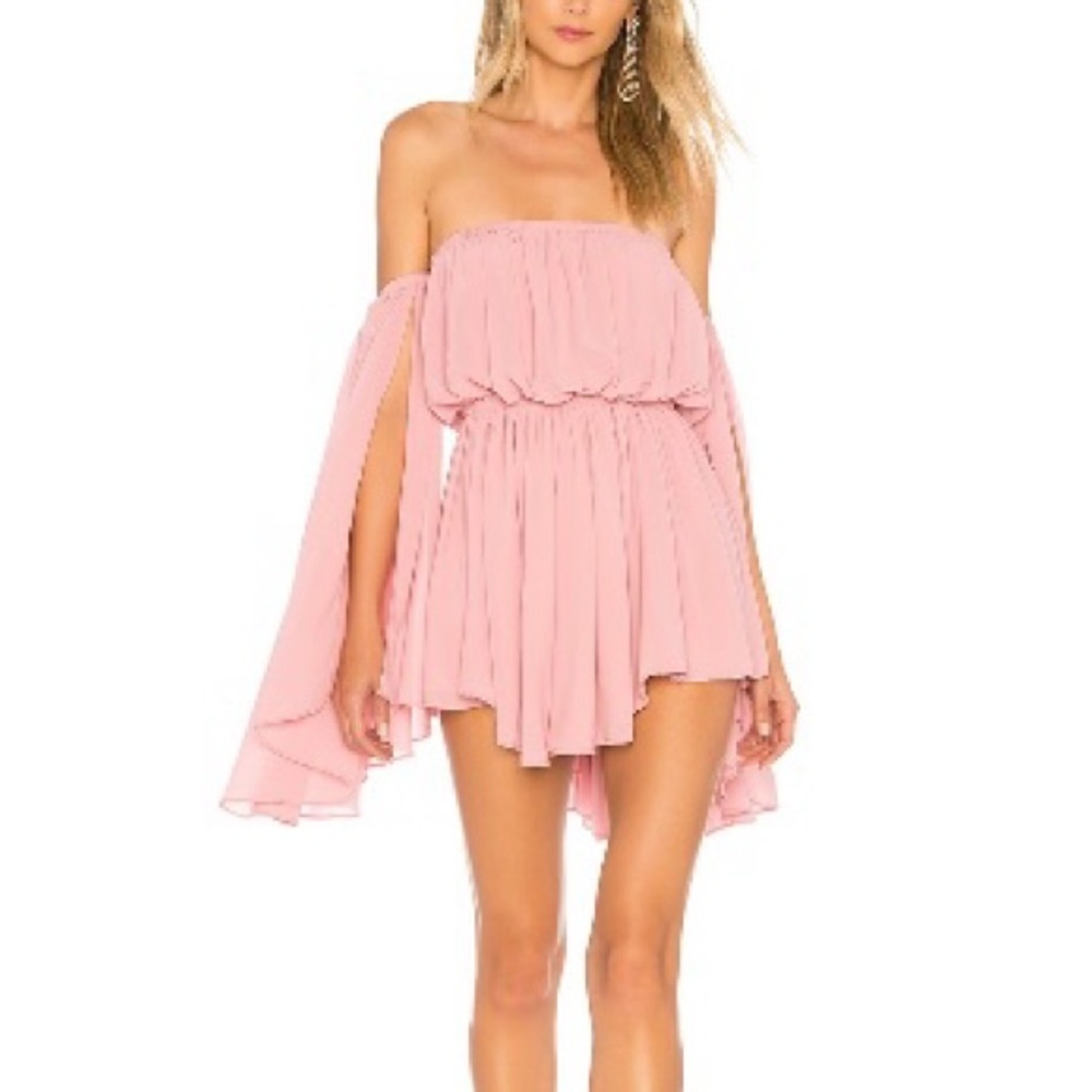 Michael  Costello Malyck revolve pink mini  dress
